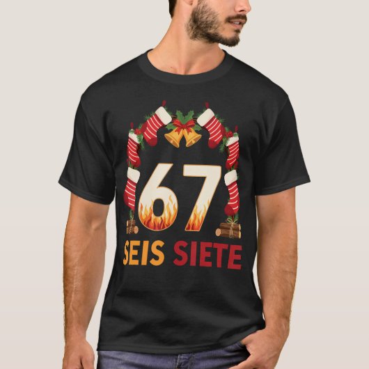 Seis Siete 67 Six Seven Kerstmis 67 Meme T-shirt (Voorkant)