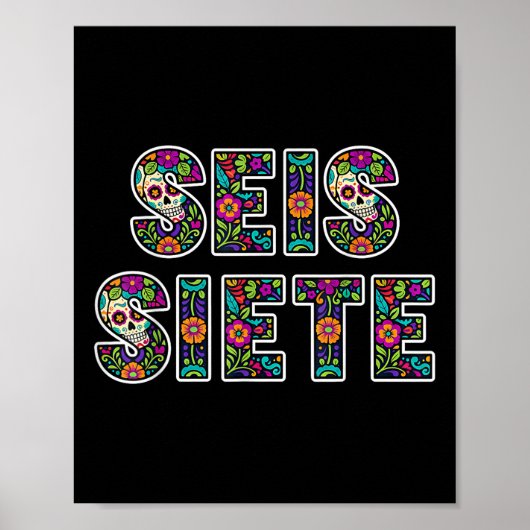 Seis Siete 67 Six Seven Meme Dia De Los Muertos Poster (Voorkant)