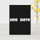 Seis Siete 67 Six Seven Meme Gen Alpha Slaang Span Kaart (Gele Bloem)