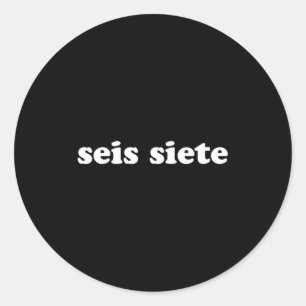 Seis Siete 67 Six Seven Meme Gen Alpha Slaang Span Ronde Sticker