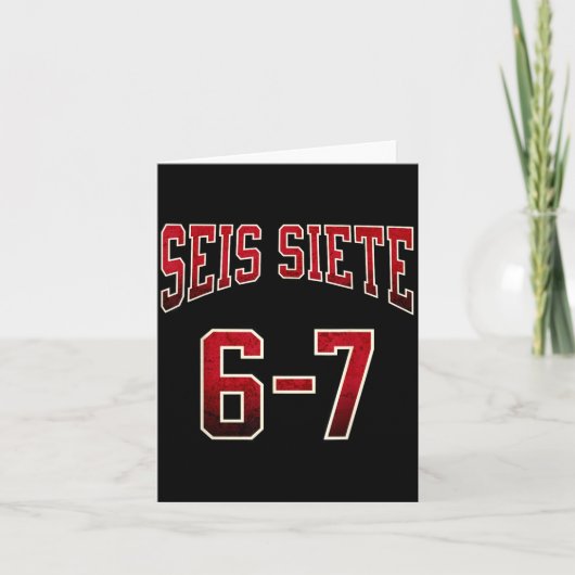 Seis Siete 67 Spanish Srts Jersey Funny Six Seven  Kaart (Voorkant)