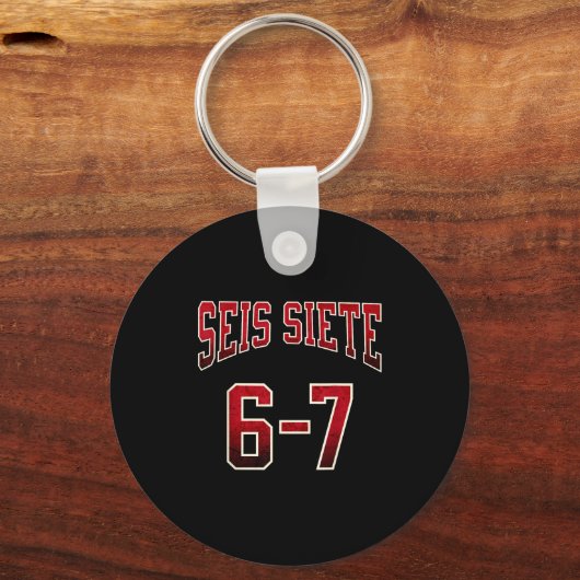 Seis Siete 67 Spanish Srts Jersey Funny Six Seven  Sleutelhanger (Voorkant)