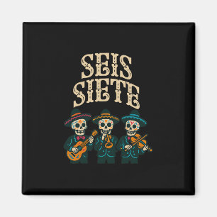 Seis Siete Mexicaanse Los Muertos Calaveras Suiker Magneet