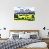 Seiser Alm | Dolomiet Alpen, Italië Canvas Afdruk (Insitu (Slaapkamer))