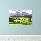 Seiser Alm | Dolomiet Alpen, Italië Canvas Afdruk (Insitu (Houten vloer))