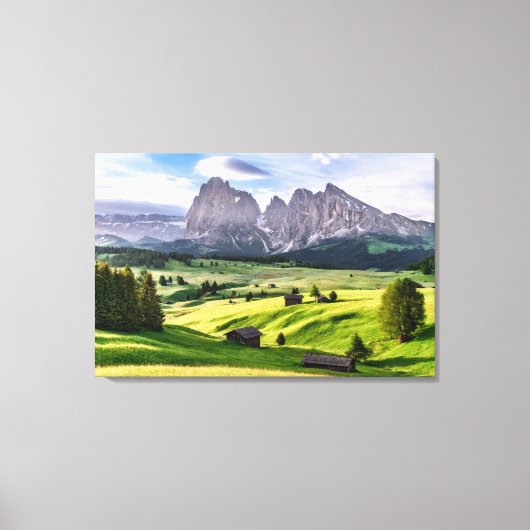 Seiser Alm | Dolomiet Alpen, Italië Canvas Afdruk (Voorkant)