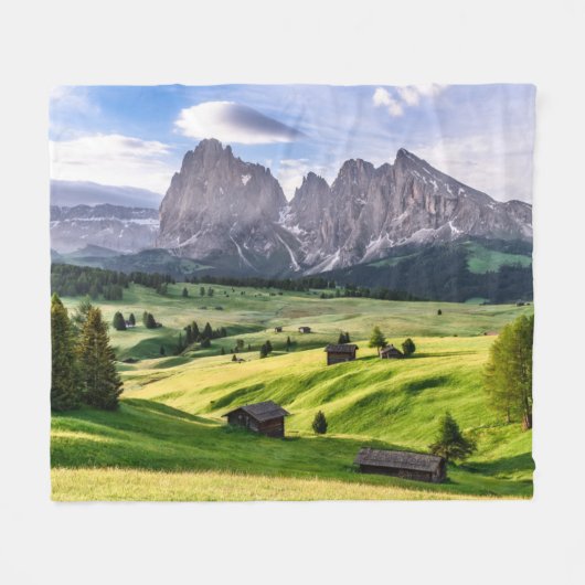 Seiser Alm | Dolomiet Alpen, Italië Fleece Deken (Voorkant (Horizontaal))