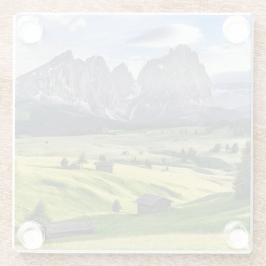 Seiser Alm | Dolomiet Alpen, Italië Glazen Onderzetter (Achterkant)
