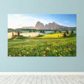 Seiser Alm, Dolomite Alps, Italië Canvas Afdruk (Insitu (Houten vloer))