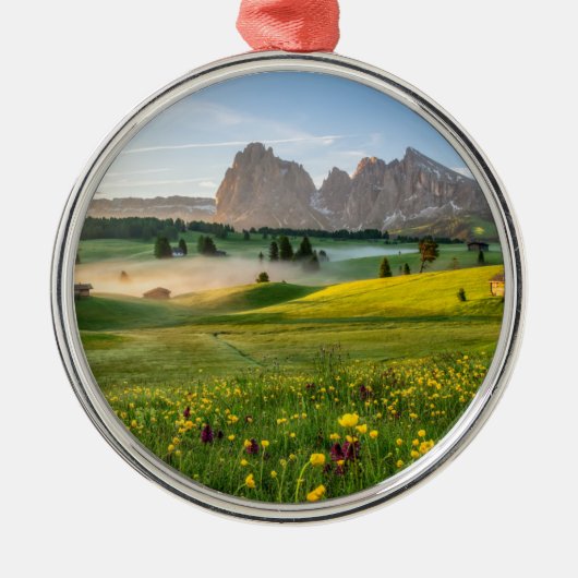 Seiser Alm, Dolomite Alps, Italië Metalen Ornament (Voorkant)