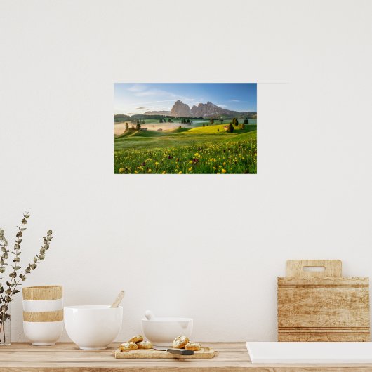 Seiser Alm, Dolomite Alps, Italië Poster (Keuken)