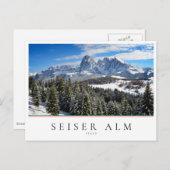 Seiser Alm, Italië in de winter Briefkaart (Voorkant / Achterkant)