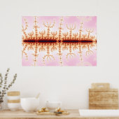 Seismische meting - Fractale kunst Poster (Keuken)