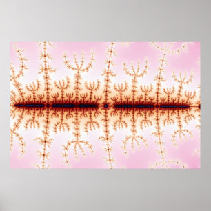 Seismische meting - Fractale kunst Poster