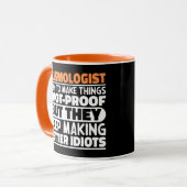 Seismoloog Ik Probeer Dingen Grappig Te Maken Uits Mok (Voorkant links)