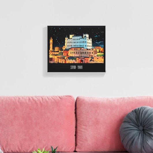 Seiyun City - Yemen Canvas Afdruk (Insitu (Woonkamer))