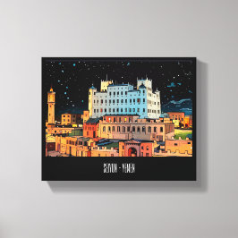 Seiyun City - Yemen Canvas Afdruk