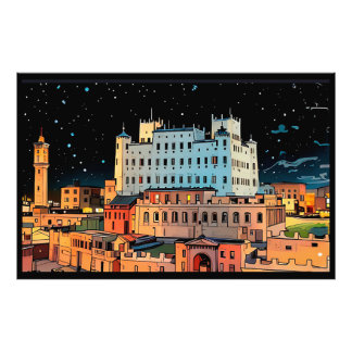 Seiyun City - Yemen Foto Afdruk