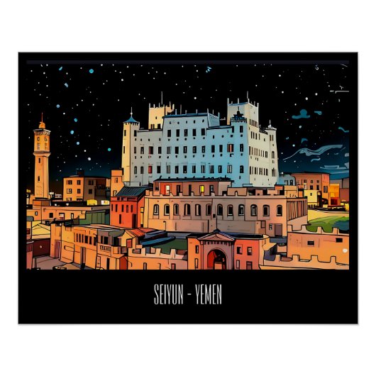 Seiyun City - Yemen Perfect Poster (Voorkant)