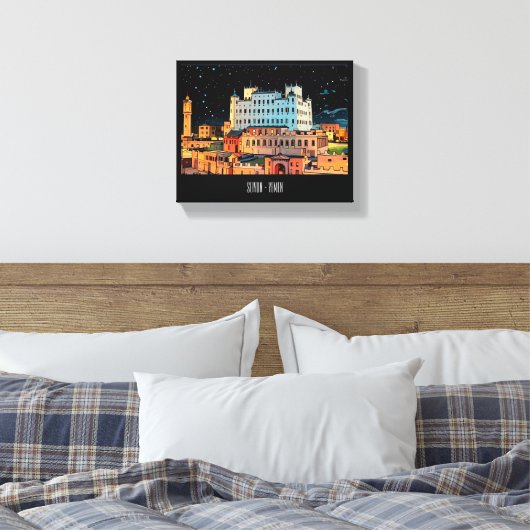 Seiyun Stad - Jemen Canvas Afdruk (Insitu (Slaapkamer))