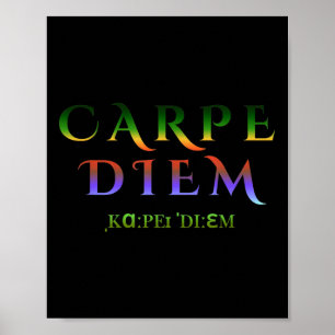 Seize Day Carpe Quote Diem Latin Inspirerend Tro Poster