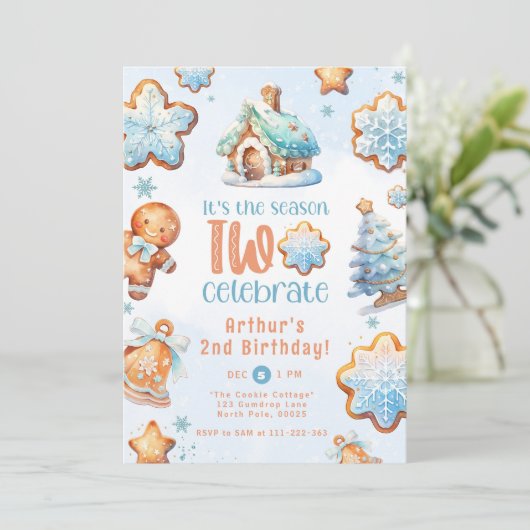 Seizoen 2 viert tweede verjaardag Blue Boy Kaart (Staand voorkant)