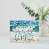 Seizoen begroet nieuw huis aankondigingskaart (Staand voorkant)