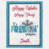 Seizoen bevriezen Aanpassen Fleece Deken (Voorkant)