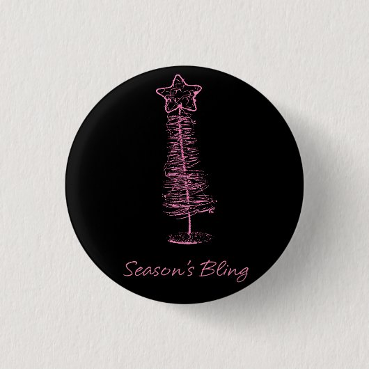 Seizoen Bling Feestelijke Vakantie Ronde Button 3,2 Cm (Voorkant)