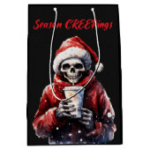 Seizoen Creepings Kerstmis Skelet Medium Cadeauzakje (Voorkant)