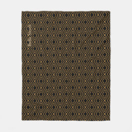 Seizoen Diamante Faux Gold op Zwart Fleece Deken