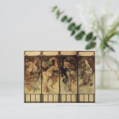 Seizoen door Alphonse Mucha Briefkaart (Staand voorkant)