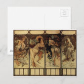 Seizoen door Alphonse Mucha Briefkaart (Voorkant / Achterkant)
