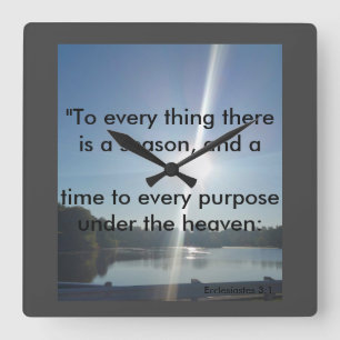 Seizoen- en tijdklok vierkante klok