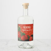 SEIZOEN FRUIT, AARDBEIEN likeur Likeurfles Etiket (Voorkant)