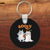 Seizoen Funny Ghost Booey Halloween Voor Mannen Vr Sleutelhanger (Voorkant)