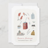 Seizoen Groet Winter Vakantie Kaart (Voorkant)