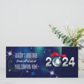 Seizoen Groeten 2024. Zakelijk bedrijf Feestdagenkaart (Staand voorkant)