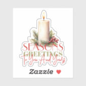 Seizoen Groeten aan u en uw vakantie Sticker (Vel)