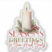 Seizoen Groeten aan u en uw vakantie Sticker (Voorkant)