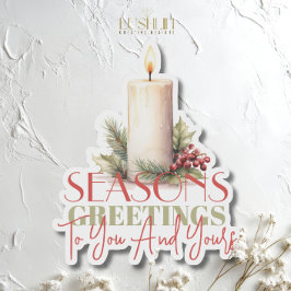 Seizoen Groeten aan u en uw vakantie Sticker