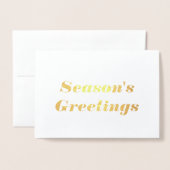 Seizoen Groeten (Blank Inside) Folie Kaarten (Voorkant met envelop)