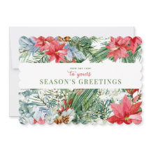 Seizoen Groeten Bloemen Waterverf Scalloped