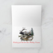 Seizoen Groeten Buck Deer Feestdagen Kaart (Binnen)