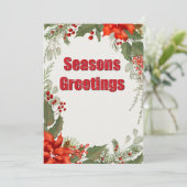 Seizoen Groeten Classic Holiday Kaart (Staand voorkant)