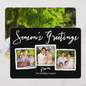 Seizoen Groeten Classic Photo Collage Kaart (Voorkant / Achterkant)