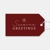 Seizoen Groeten Custom Branded Christmas Gift Labe Cadeaulabel (Voorkant (Horizontaal))