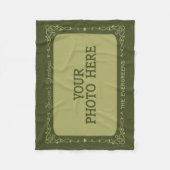 Seizoen Groeten Custom Foto & Naam fleece Deken (Voorkant)