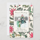 Seizoen Groeten Custom Photo Flat Holiday Kaart (Voorkant)