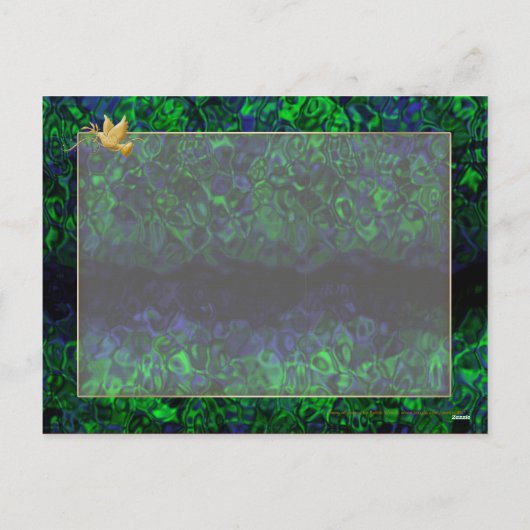 Seizoen Groeten Duif Vrede Goud Kerstgroet Feestdagenkaart (Achterkant)